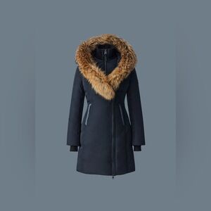 KAY down coat with natural fur Signature Mackage Collar